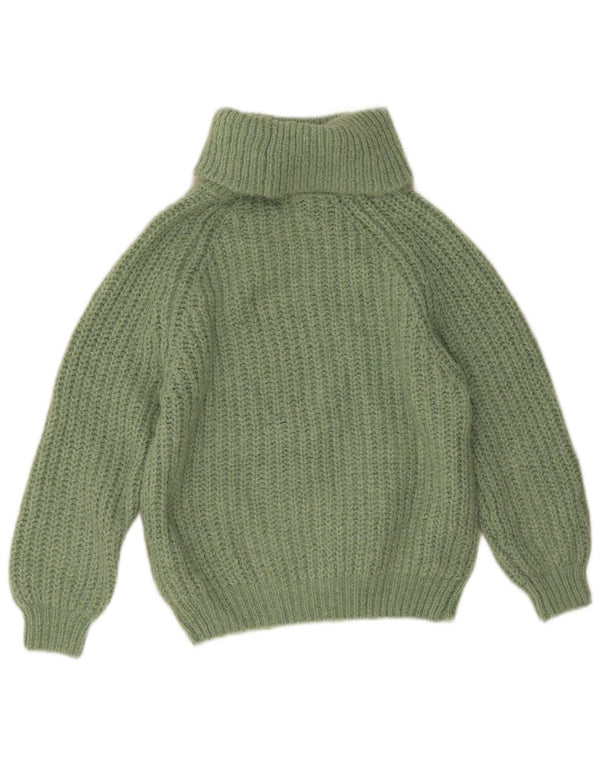 Zara Pull Col Roulé Fille 11-12 Ans Vert Polyester
