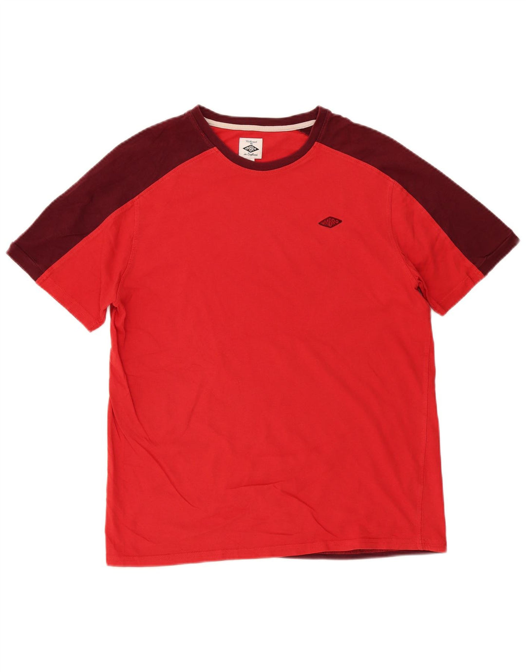 Umbro T-Shirt Homme Large Rouge Colourblock