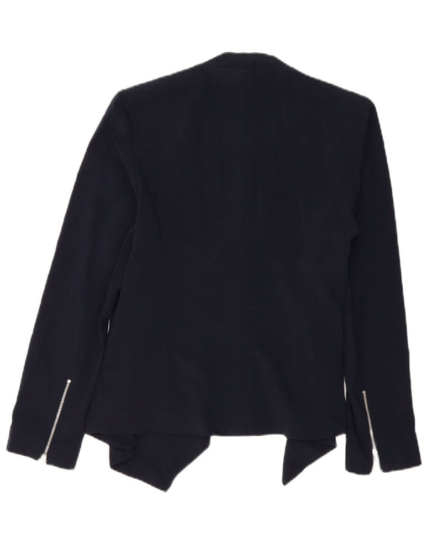 MARKS & SPENCER Veste blazer ouverte pour femme UK 12 Bleu marine moyen Polyester