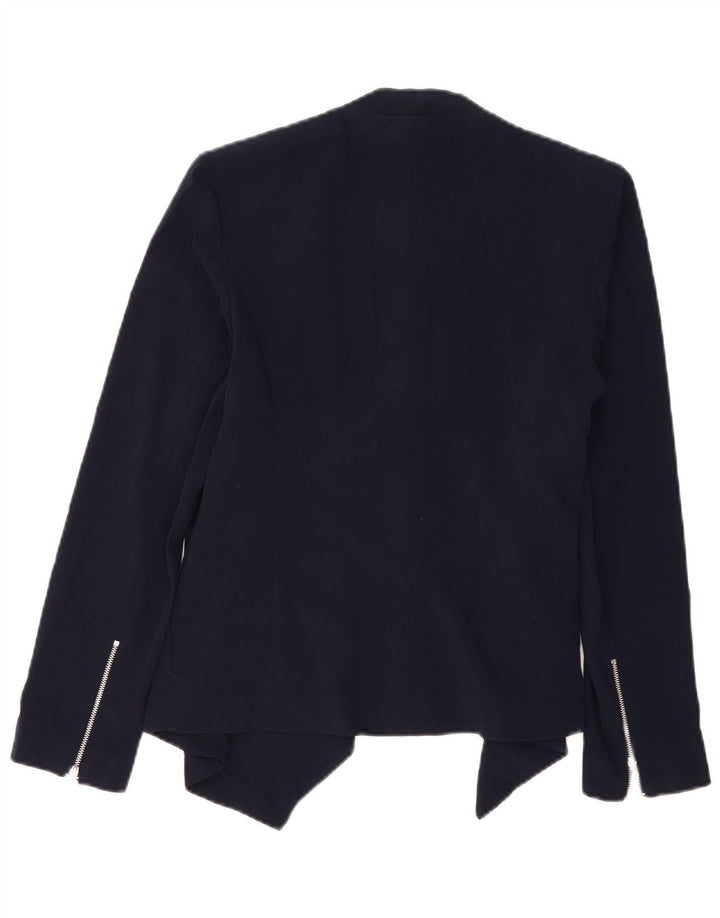 MARKS & SPENCER Veste blazer ouverte pour femme UK 12 Bleu marine moyen Polyester