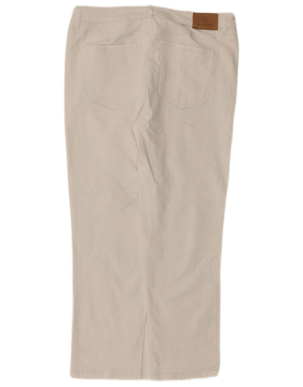 Massimo Dutti Jean droit pour femme EU 42 Large W32 L26 Blanc