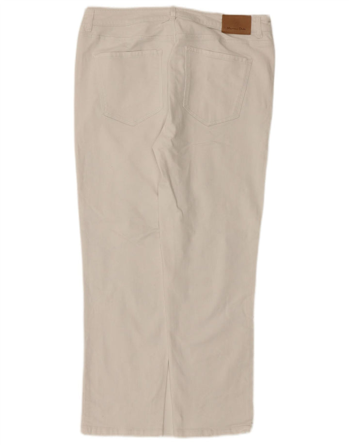 Massimo Dutti Jean droit pour femme EU 42 Large W32 L26 Blanc
