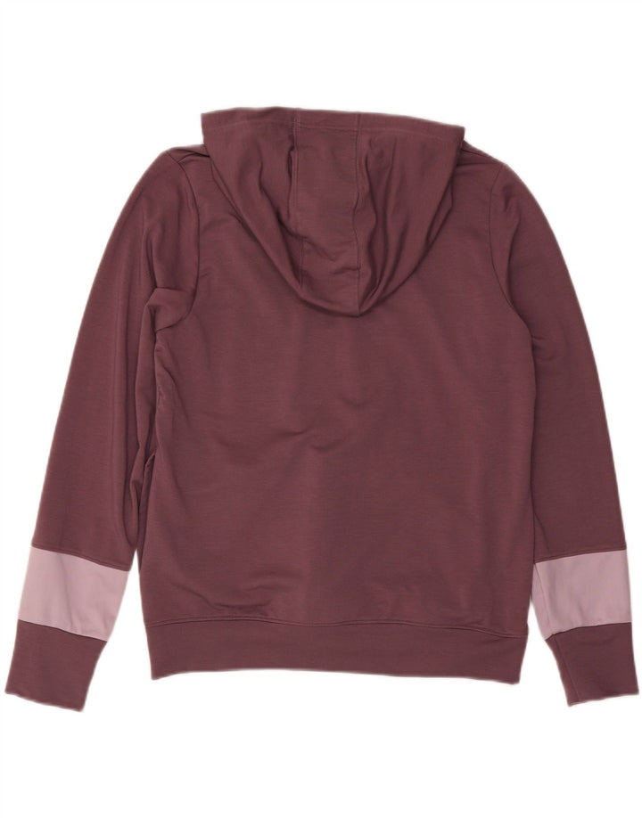 UNDER ARMOUR Pull à capuche zippé pour femme UK 14 Marron moyen Colourblock