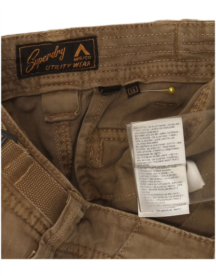 Superdry Short Cargo W32 Homme Kaki Moyen Coton