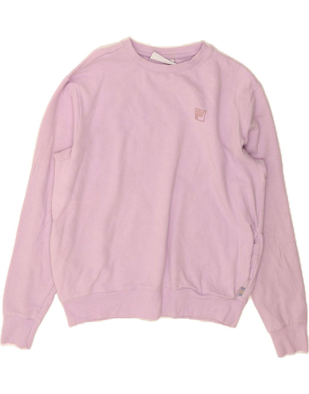 FILA Womens Sweatshirt Jumper UK 14 Medium Purple Cotton Vintage Fila and Second-Hand Fila from Messina Hembry 