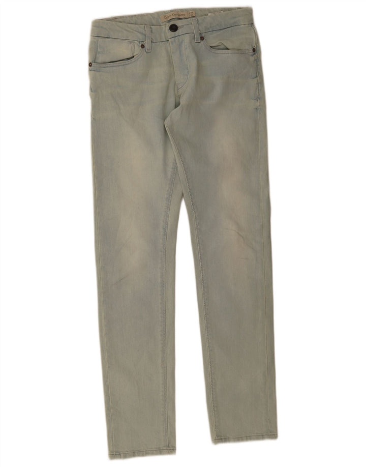 Calvin Klein Jean Slim Femme W25 L32 Bleu Coton