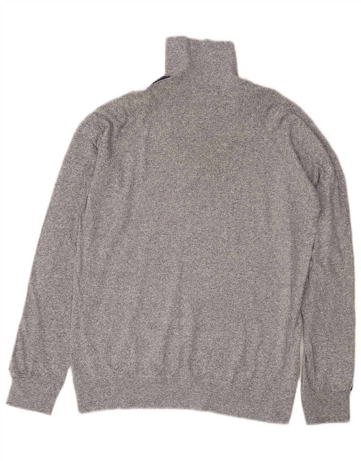Champion Sweat-Shirt Col Zippé Homme Gris Moyen Moucheté Coton