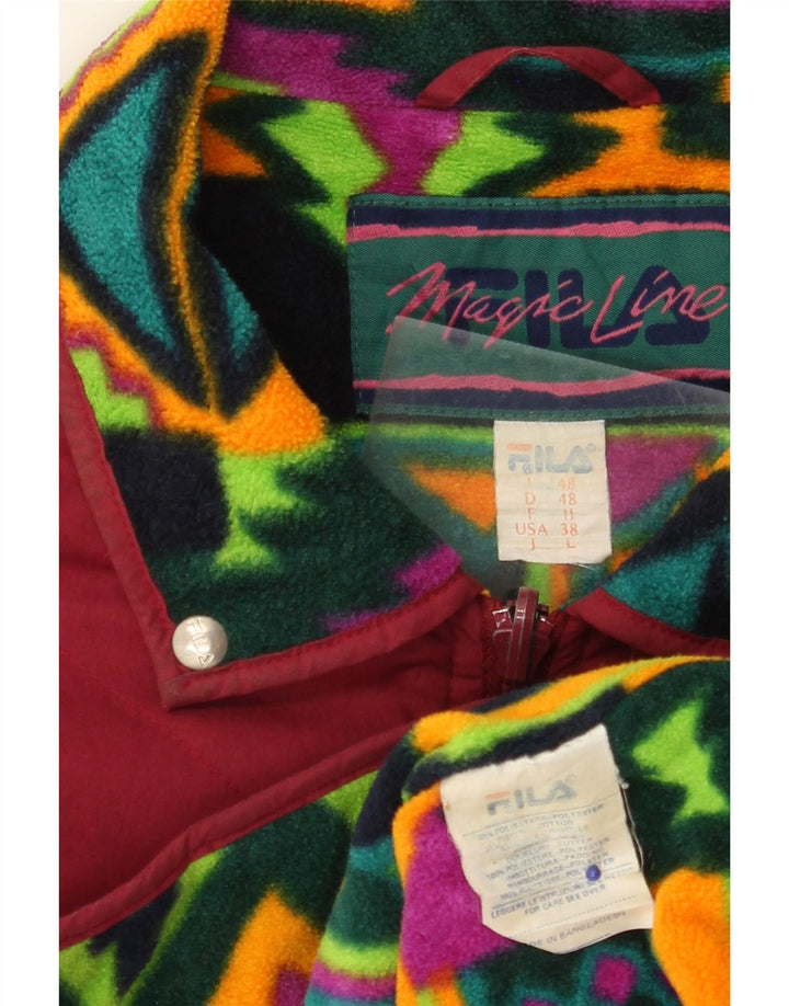 FILA Veste matelassée homme IT 48 Polyester géométrique bordeaux moyen