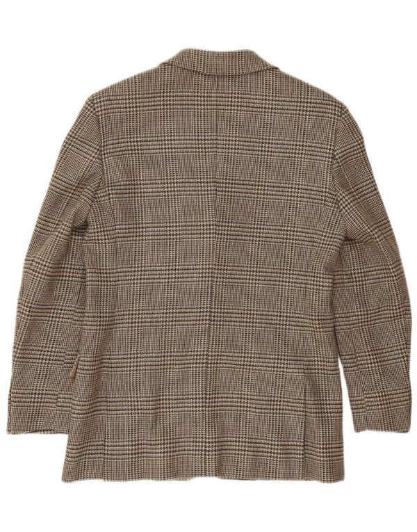 Max Mara Veste blazer week-end pour femme UK 10 Petit pied-de-poule marron
