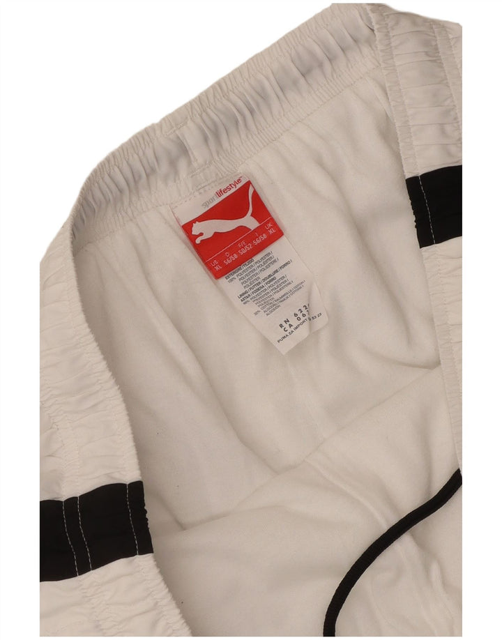 Puma Short de Sport Graphique XL Homme Blanc Colorblock Polyester