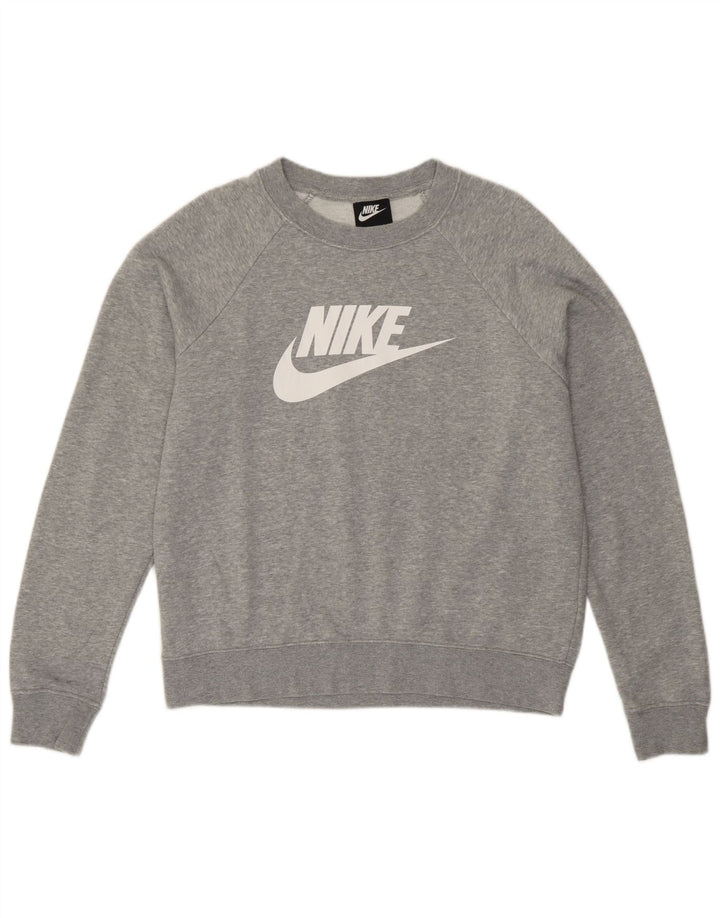 Nike Homme Sweat-Shirt Graphique Gris Moyen Moucheté Coton