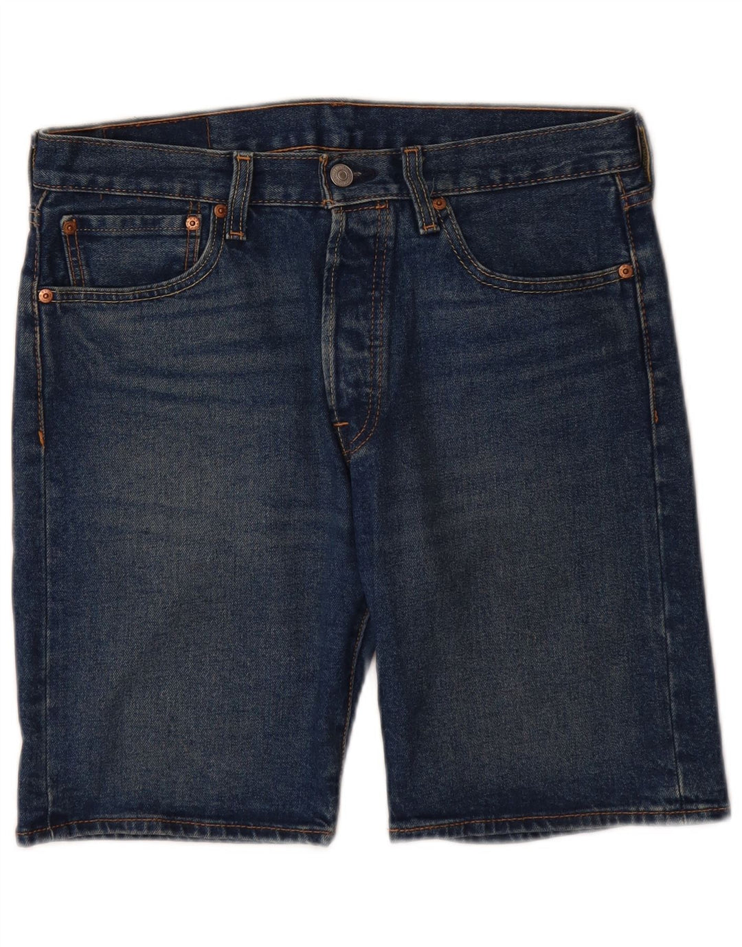LEVI'S Short en Jean 501 W31 Homme Bleu Marine Moyen Coton