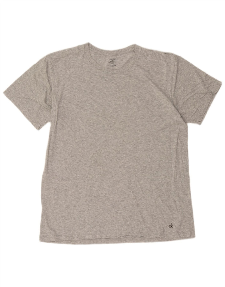 Calvin Klein T-Shirt Homme Haut Large Gris Moucheté