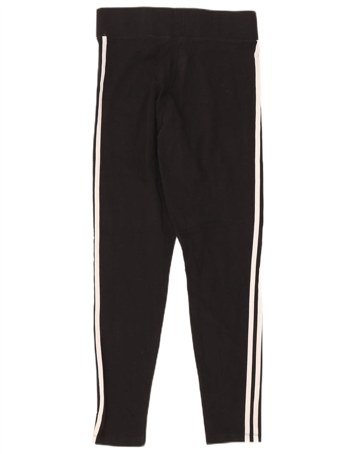 ADIDAS Leggings Femme UK 14 Coton Noir Moyen