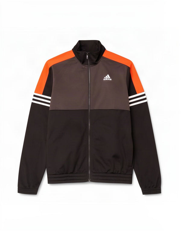 Adidas Veste de survêtement pour homme UK 36/38 Petit Noir Colorblock Polyester