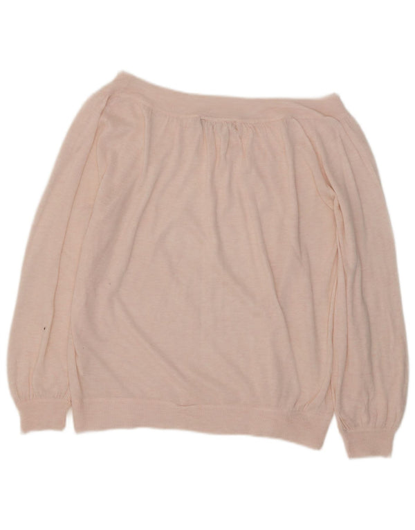 Zara Pull col bateau pour femme UK 12 Acrylique rose moyen