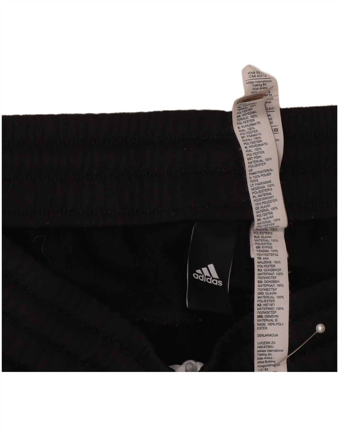 Adidas Pantalon de survêtement pour femme UK 12/14 Medium Noir Polyester