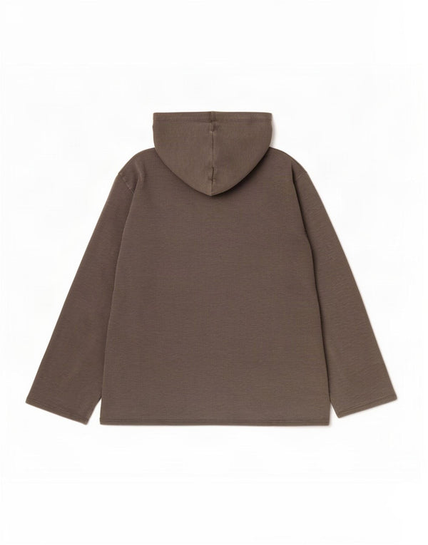 Zara Pull surdimensionné à capuche pour femme UK 16 Large Gris