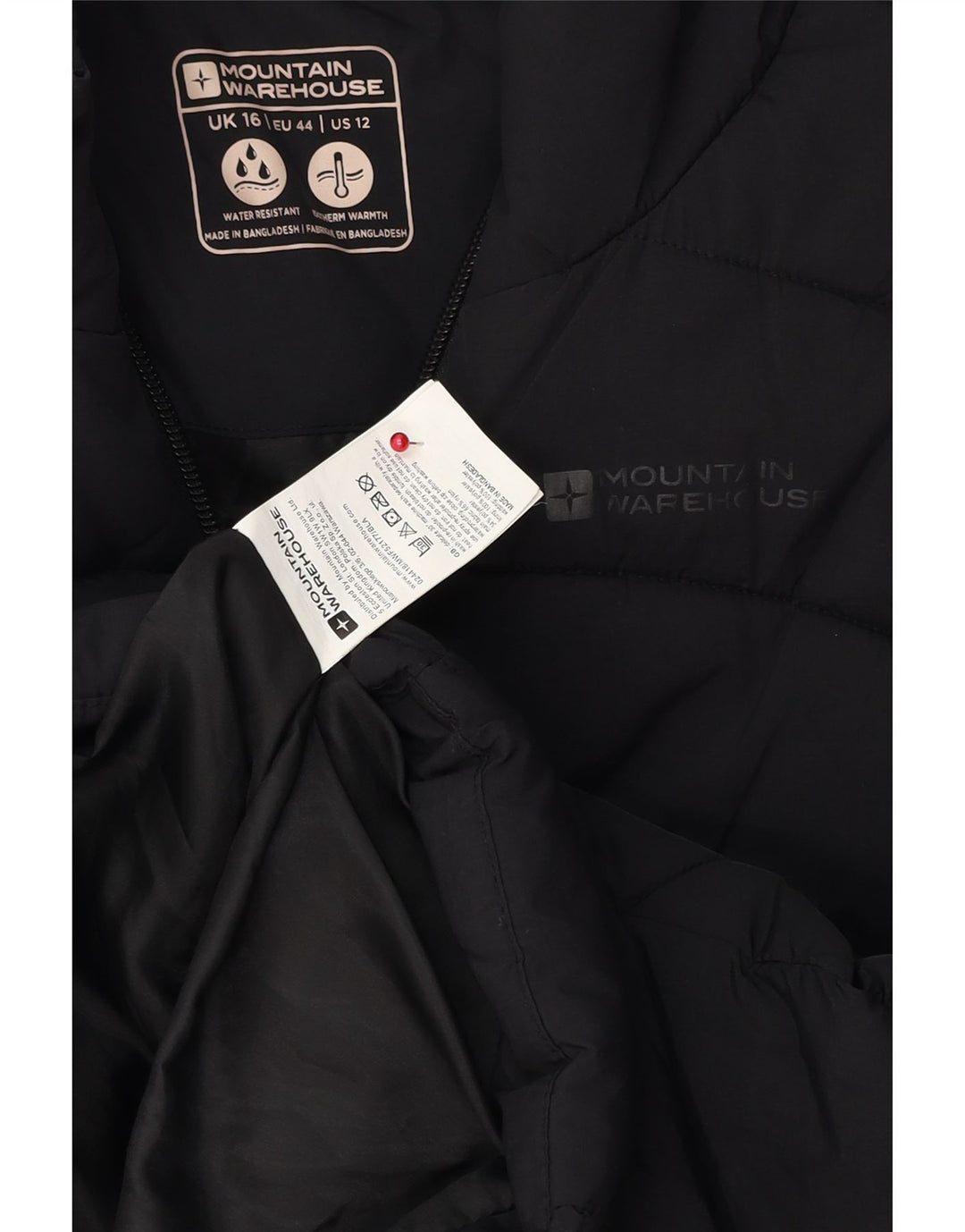 Mountain Warehouse Gilet rembourré pour femme UK 16 Large Noir Polyester