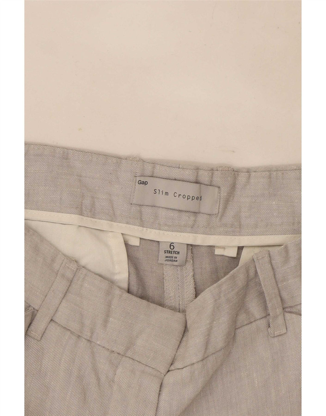 Gap Pantalon court slim pour femme US 6 Medium W30 L24 Gris