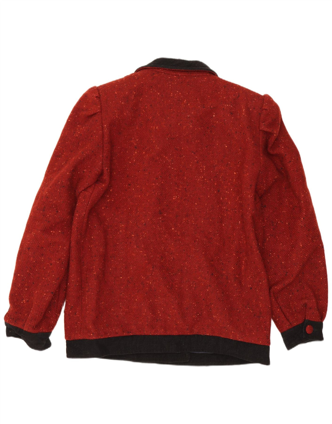 vintage Womens Bomber Jacket UK 16 Grand Bourgogne Moucheté