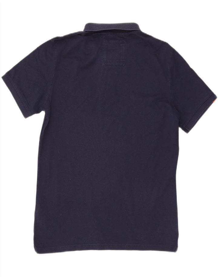 SUPERDRY Polo Homme Large Bleu Marine Coton