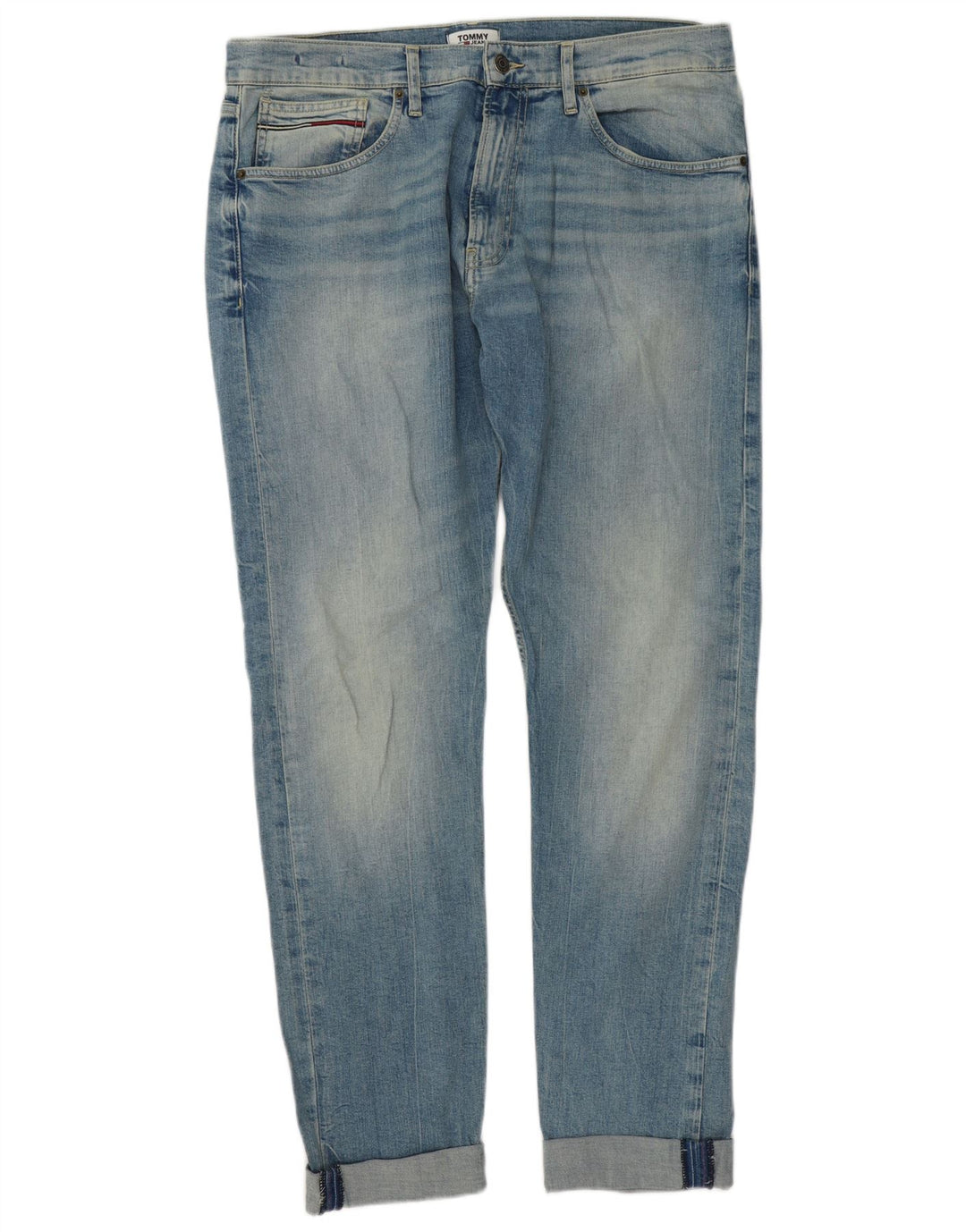 TOMMY HILFIGER Jean Droit Homme W34 L36 Bleu Coton