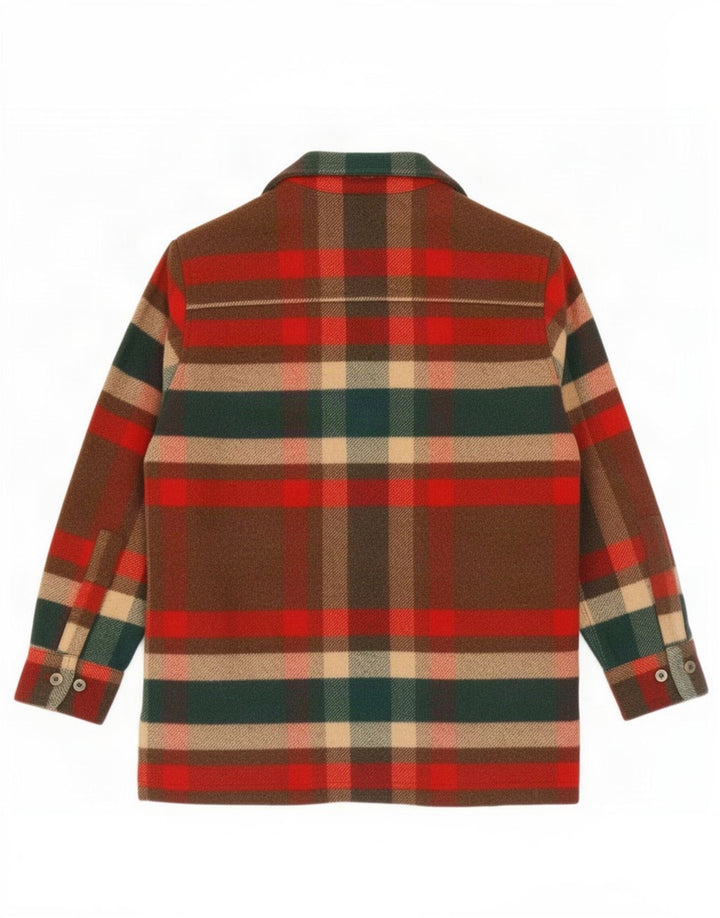 vintage Chemise en flanelle pour hommes Moyen Rouge Check Acrylique