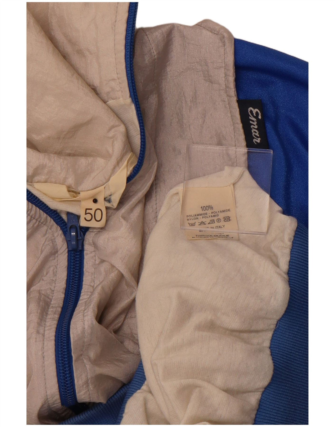 VINTAGE Veste de survêtement coupe ample pour homme IT 50 Gris moyen Colourblock