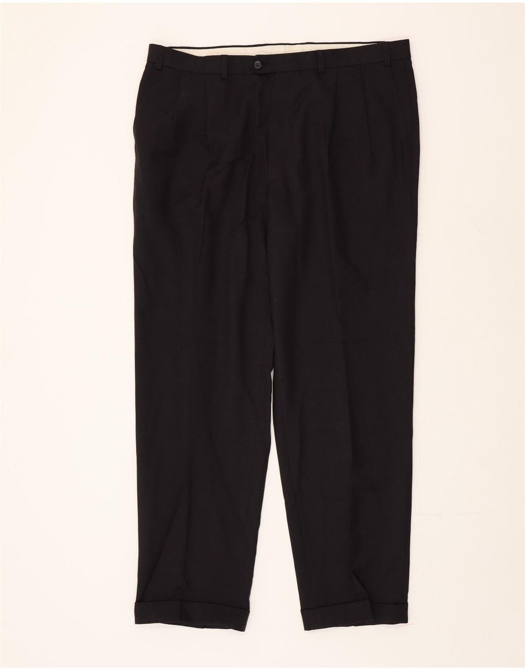 Marks & Spencer Pantalon de costume pour homme W40 L33 Bleu marine Polyester