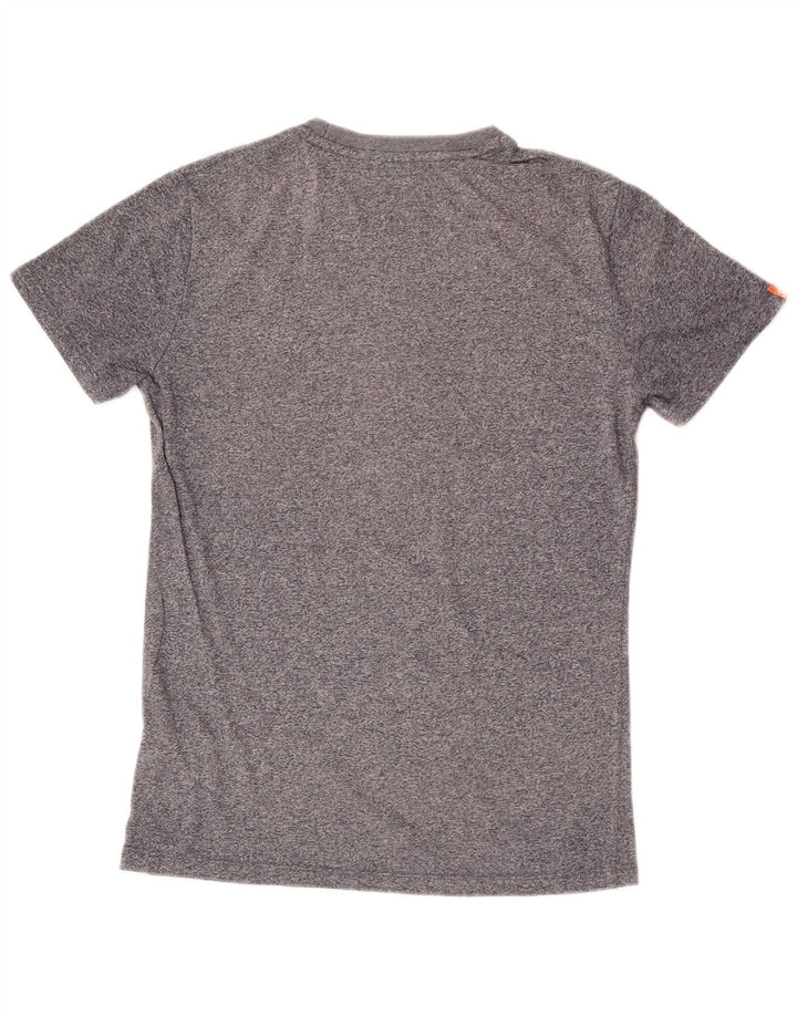 Superdry T-Shirt Top Petit Gris Moucheté Coton Homme