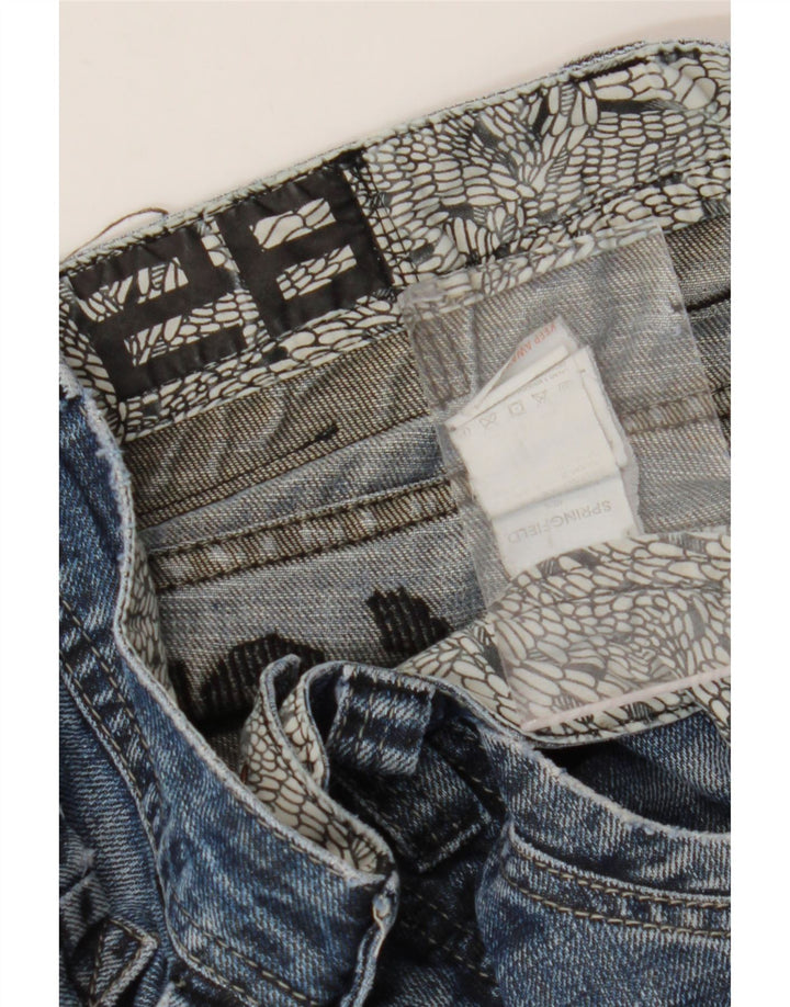 Springfield Jean droit graphique homme W28 L30 bleu coton