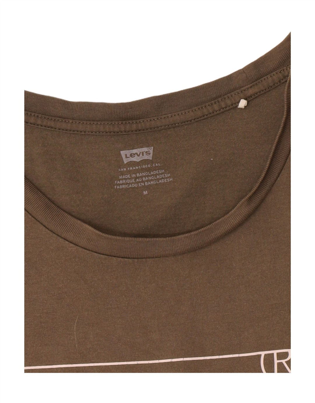Levi's T-Shirt Graphique Femme UK 14 Kaki Moyen