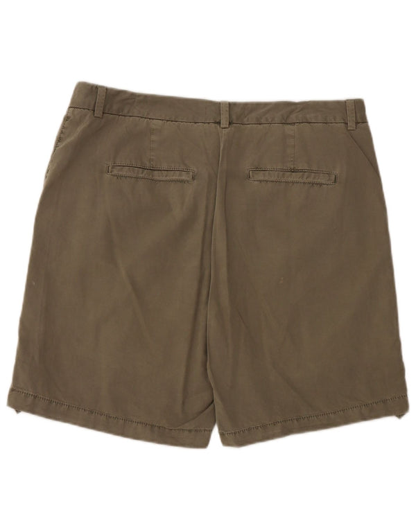 Marks & Spencer Short Chino pour Femme UK 14 Large W34 Coton Kaki
