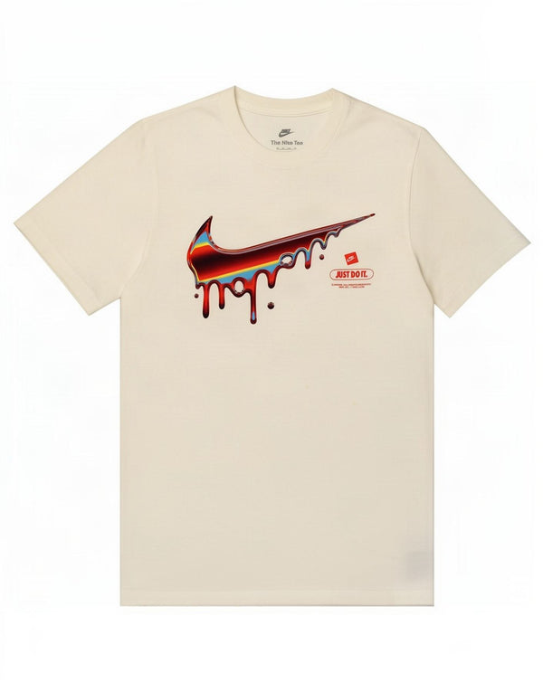 Nike Mens Graphic T-Shirt Top XS Blanc Coton