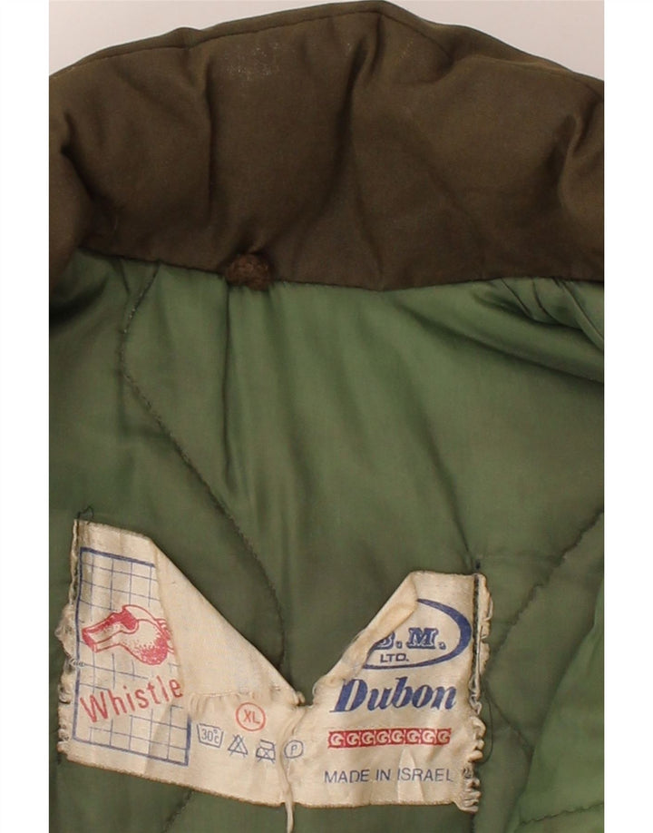 WHISTLE Mens Military Padded Jacket UK 42 XL Khaki