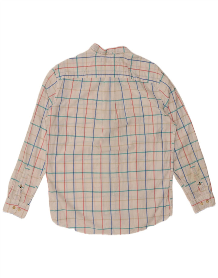 TOMMY HILFIGER Chemise Coupe Classique Homme Blanc Moyen à Carreaux Coton