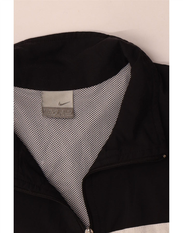 Nike Veste de survêtement courte pour femme US 12/14 Large Noir Rayé
