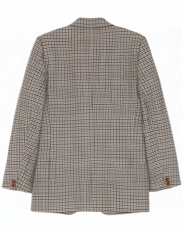 Prandina Veste blazer à 2 boutons pour homme UK 40 Large pied-de-poule gris
