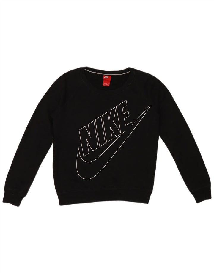 Nike Sweat-shirt court surdimensionné pour femme UK 10 Petit Noir
