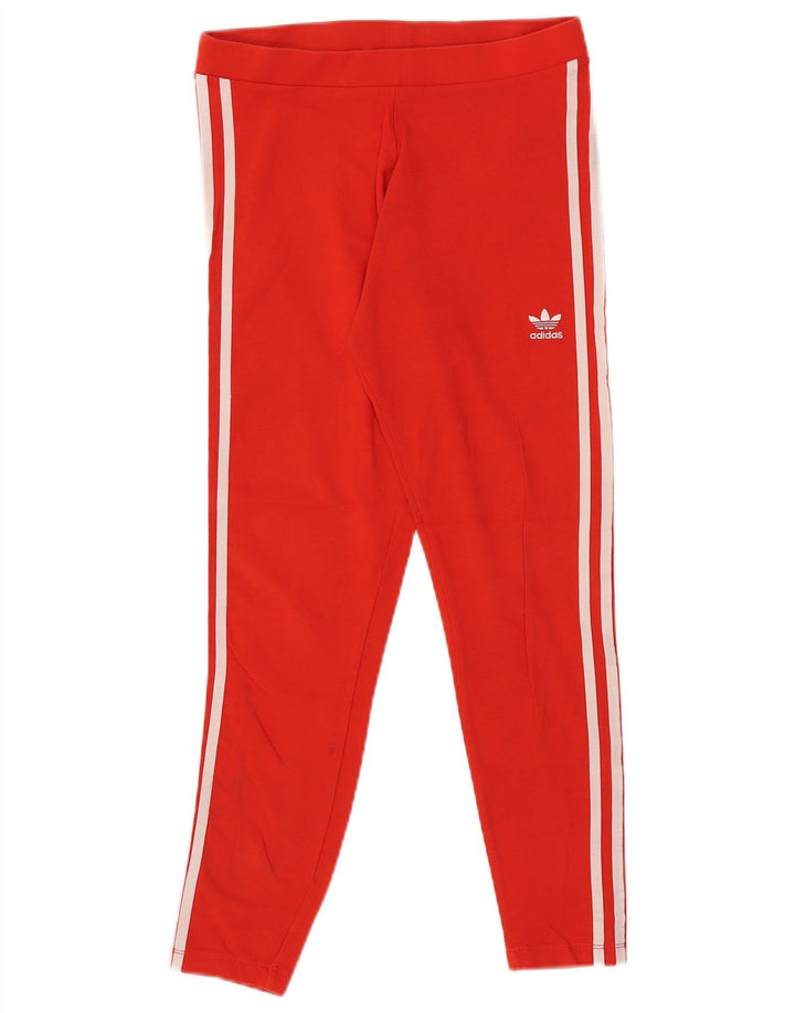 Adidas Leggings Femme UK 10 Petit Coton Rouge