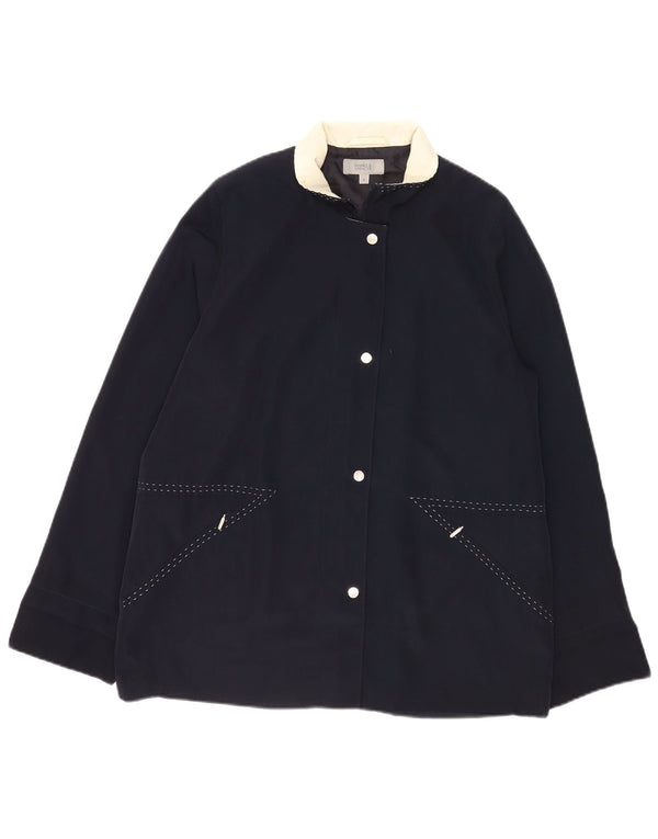 Marks & Spencer Veste Bomber Femme UK 16 Large Bleu Marine Polyester