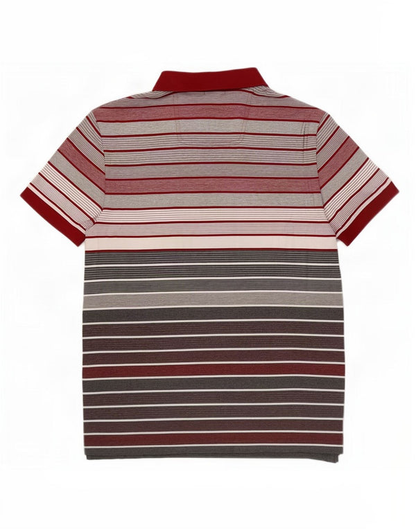 HUGO BOSS Polo Regular Fit Petit Coton Rayé Rouge