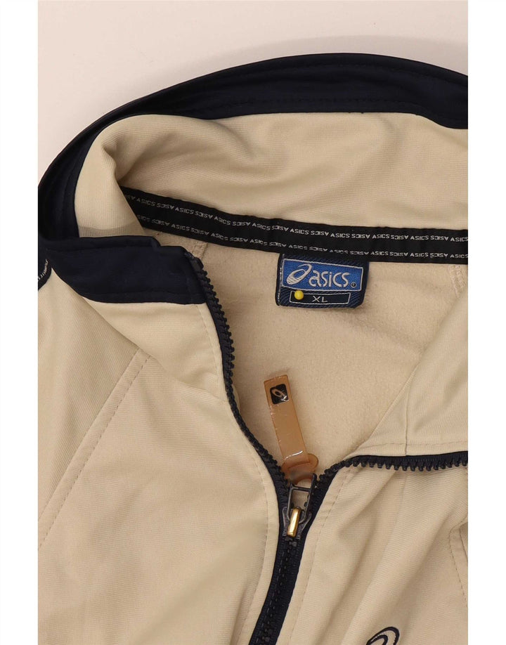 Asics Veste de Survêtement Homme XL Beige Colorblock