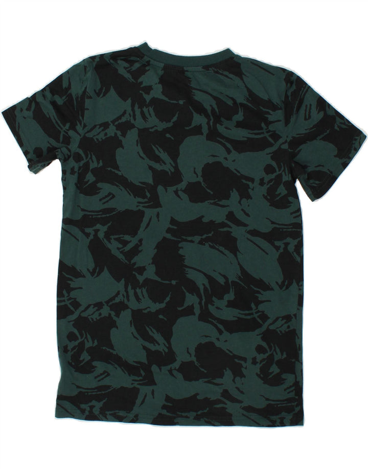 CHAMPION Boys Abstract Pattern Graphic T-Shirt Top 11-12 Years Large Green Vintage Champion and Second-Hand Champion from Messina Hembry 