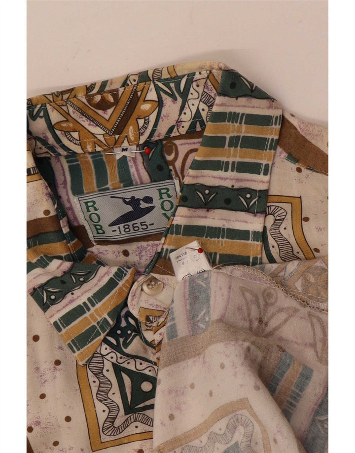 Rob Roy Chemise à manches courtes pour homme en viscose géométrique multicolore moyen