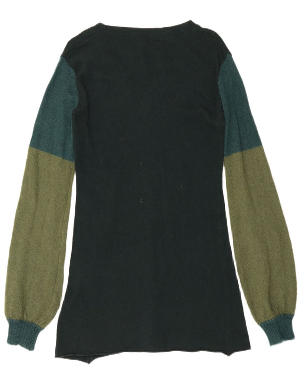 Gas Robe pull à manches longues pour femme UK 42 Vert moyen Colourblock