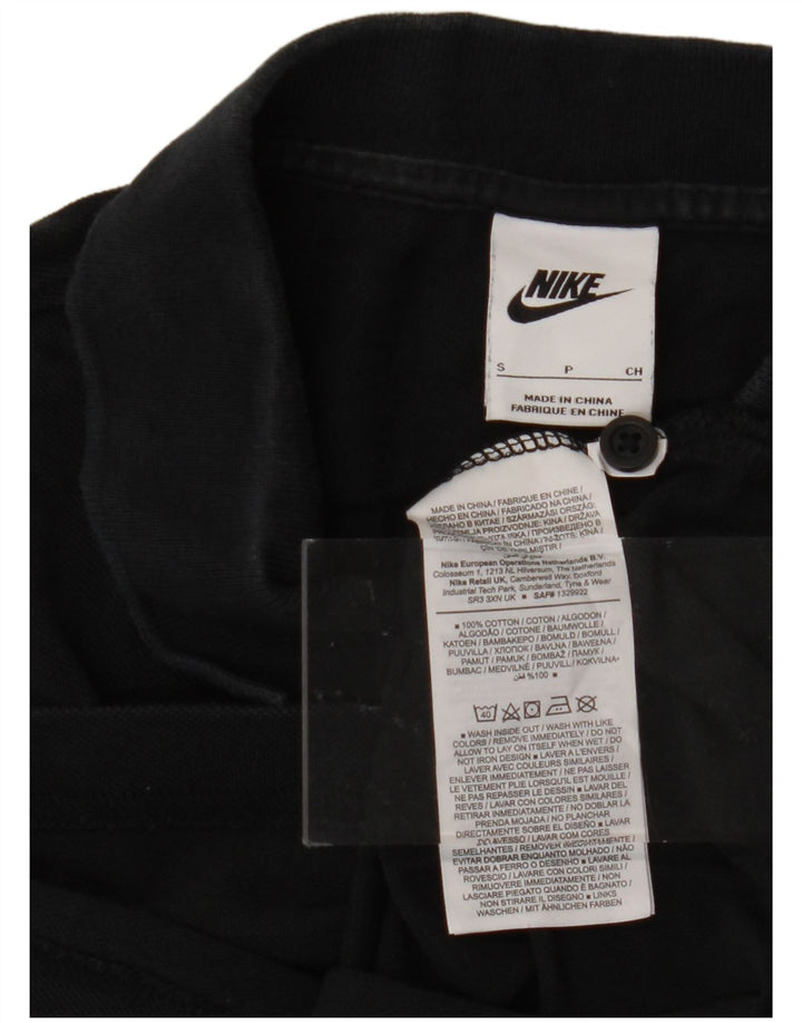 NIKE Mens Polo Shirt Small Black Cotton
