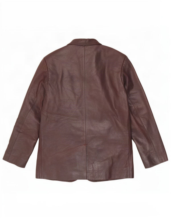 Ben Sherman Veste blazer en cuir à 3 boutons pour homme UK 38 Marron moyen