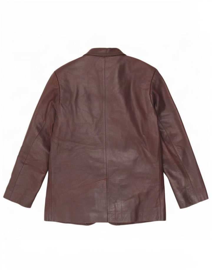 Ben Sherman Veste blazer en cuir à 3 boutons pour homme UK 38 Marron moyen